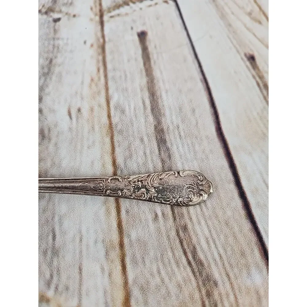 Antique Spoon Marked Votra 100 Patina Teaspoon